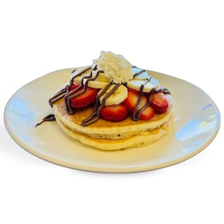 STRAWBERRY BANANA NUTELLA PANCAKES